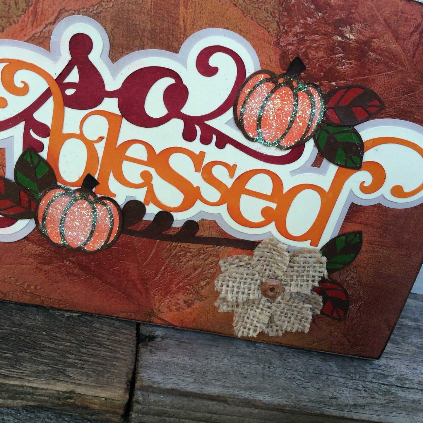 AGD Fall Decor - So Blessed Harvest Layered Box Sign