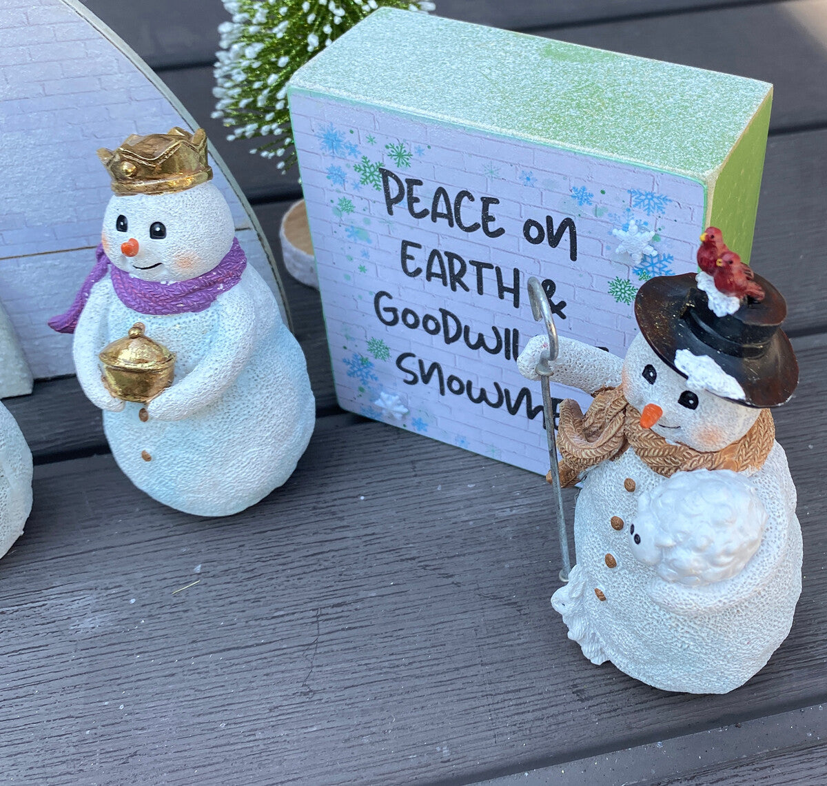 AGD Christmas Decor - Goodwill to Snowman Nativity Lighted Igloo Stable Set