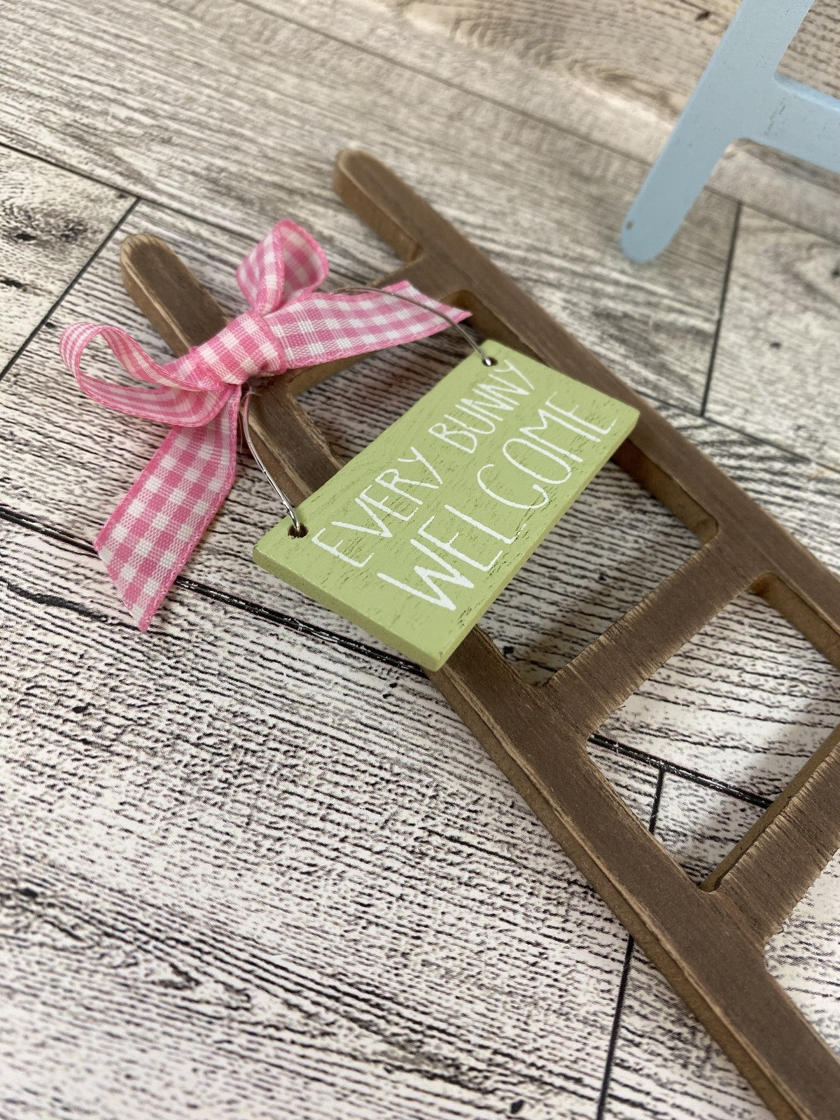 HL Easter Decor - Welcome Peep Welocme Bunny Love Wood Mini Ladders 3pc