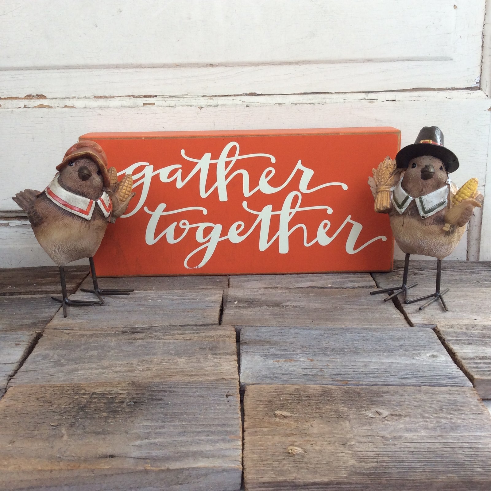 AGD Fall Decor - Gather Together Birds 3pc Bundle Set