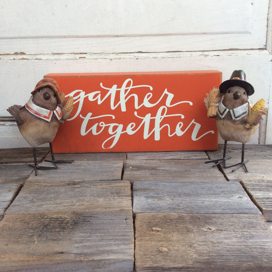AGD Fall Decor - Gather Together Birds 3pc Bundle Set