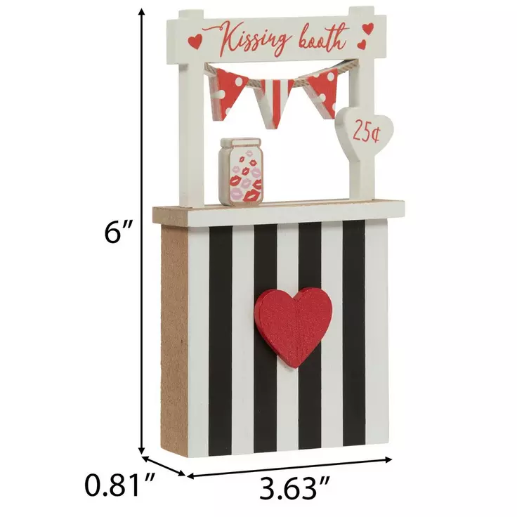 HL Valentines Decor - Kissing Booth Mini Tabletop Tier