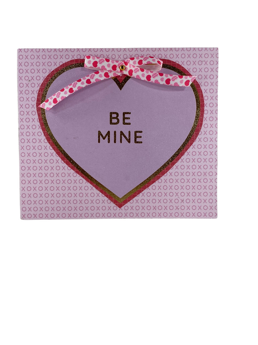 AGD Valentines Decor - Be Mine You & Me XOXO Reversible Block Sign