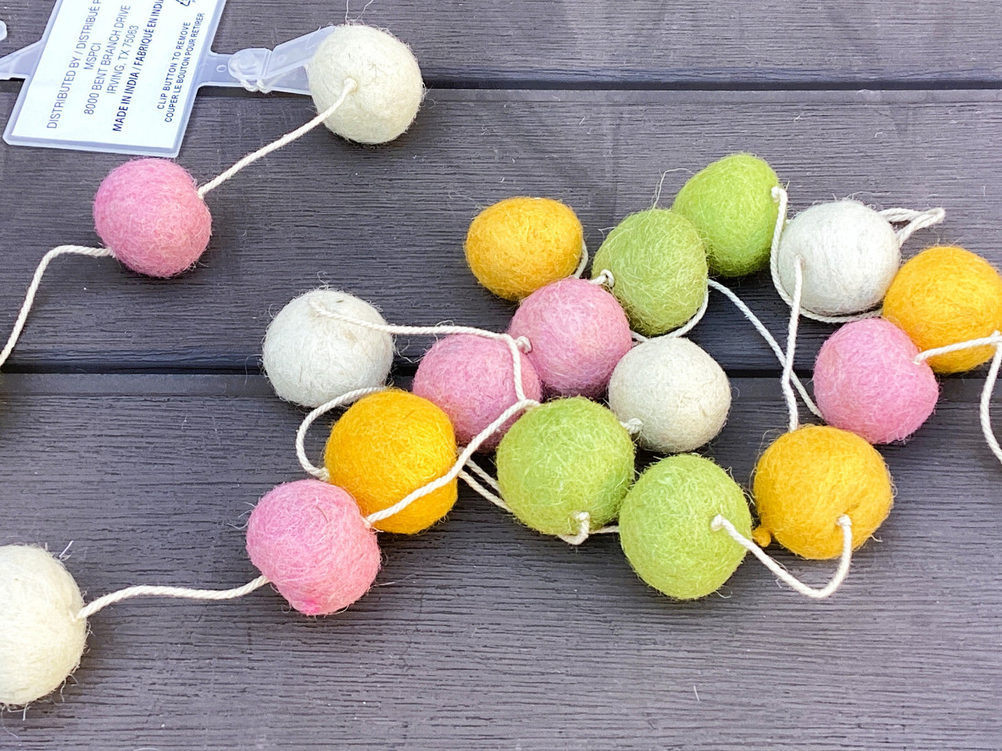 Michaels Ashland Spring Decor - Prim Pastel Felt Fabric Garland 6ft