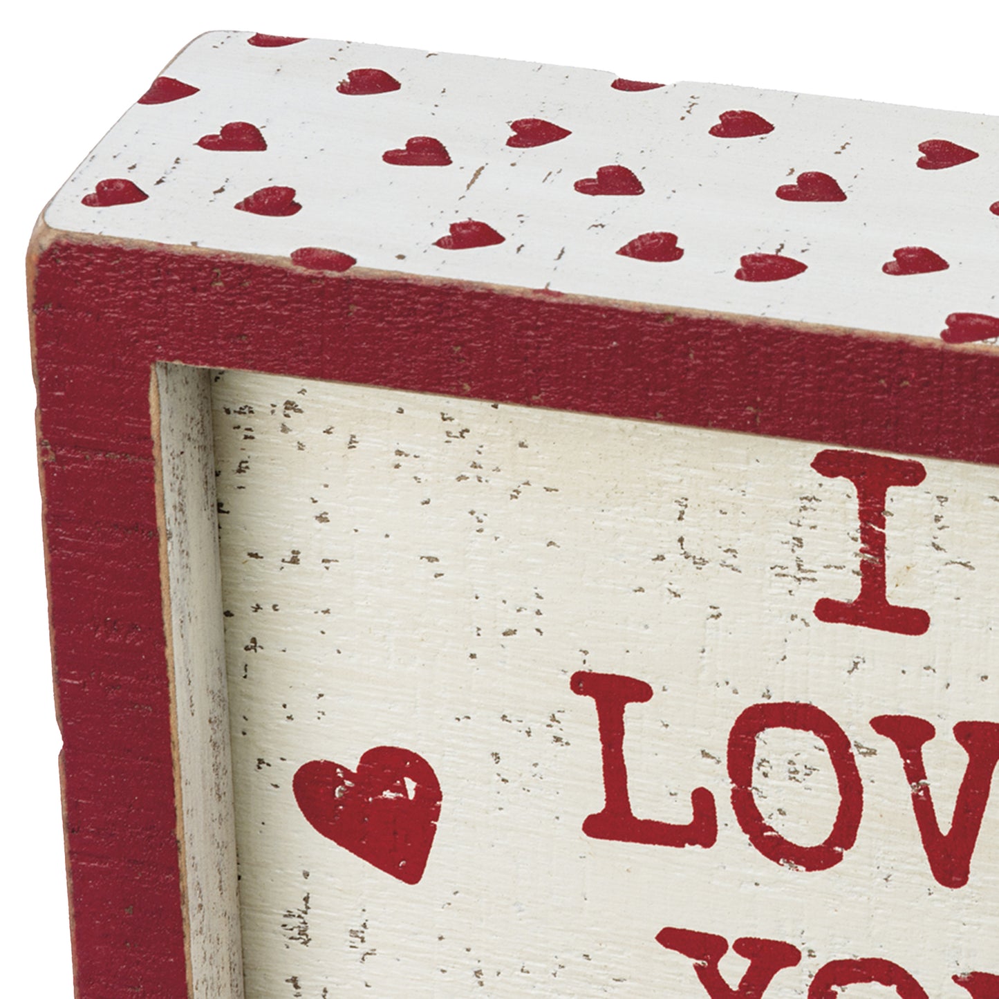 PBK Valentines Day Decor - I Love You Rain or Shine Box Sign
