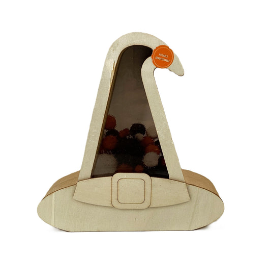 Michael's Halloween Craft Supply - Wood DIY Witch Hat Fill-able Shadow Box