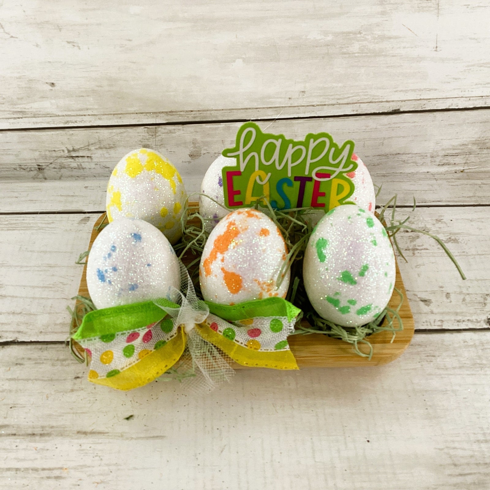 AGD Easter Decor - Foam Eggs on Egg Tray Tier Tray Display