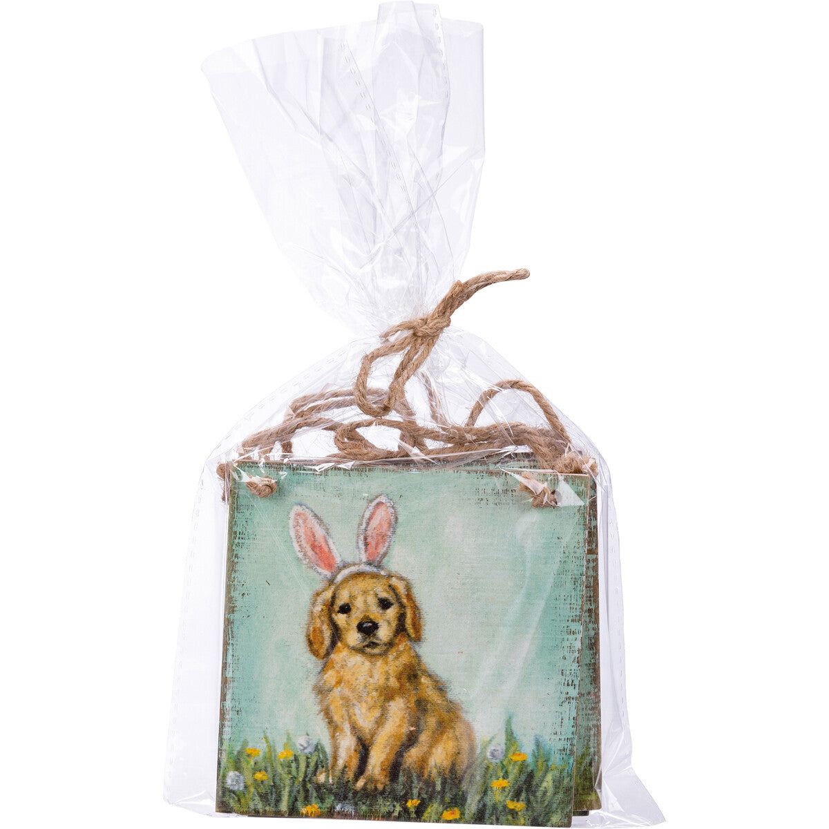 PBK Easter Decor - Bunny Ear Animals Ornaments Signs 4pc Set