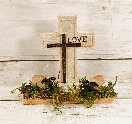 AGD Easter Decor -  LOVE Resurrection Sheep Display