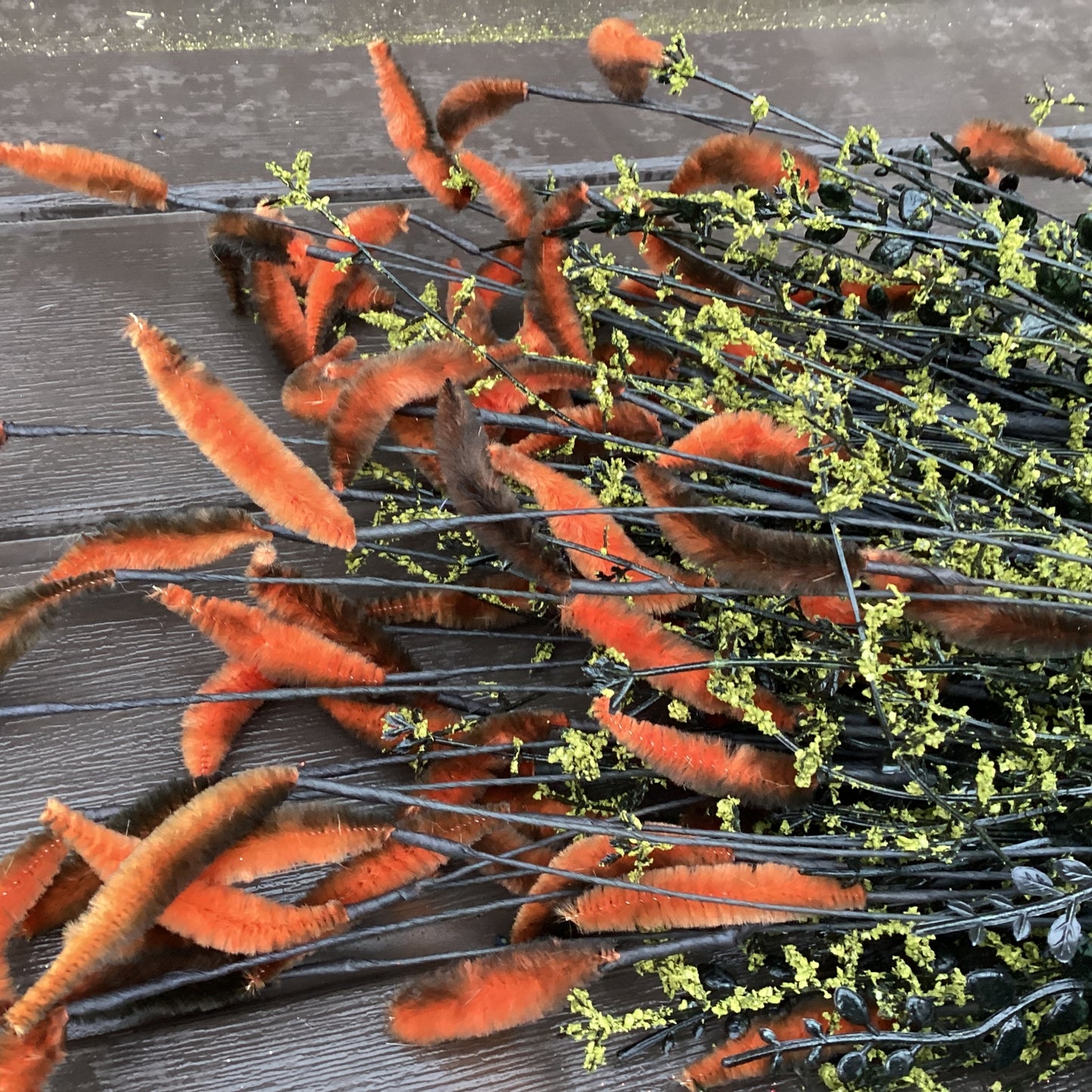 Michaels Halloween Craft Supply - Copper Heather Cattails Floral Stems 4pc