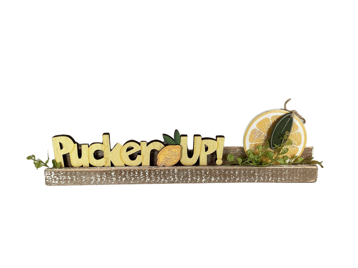 AGD  Spring Decor -Summer Lemon Pucker Up Letter Board Tabletop