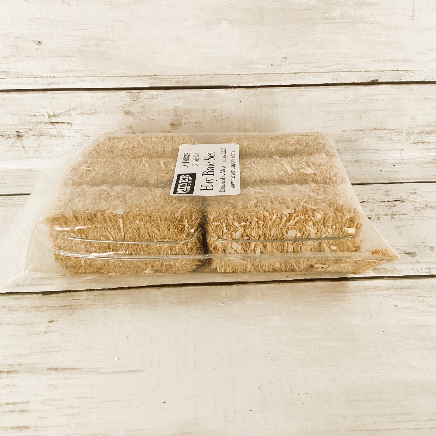 Meyer Supply - Miniature Fairy Garden Straw Bale of Hay 6pc Set