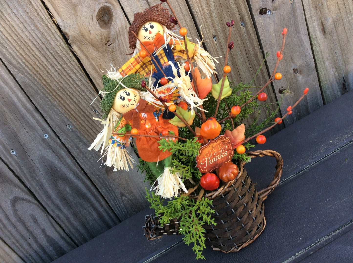 AGD Fall Decor – Give Thanks Watering Can Floral Display