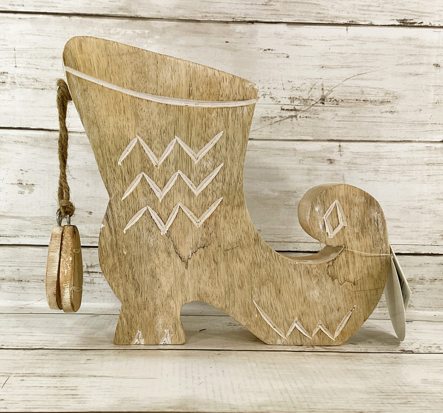 Adams Home Decor -  Witch Feet Chunky Mango Natural Wood Sitter