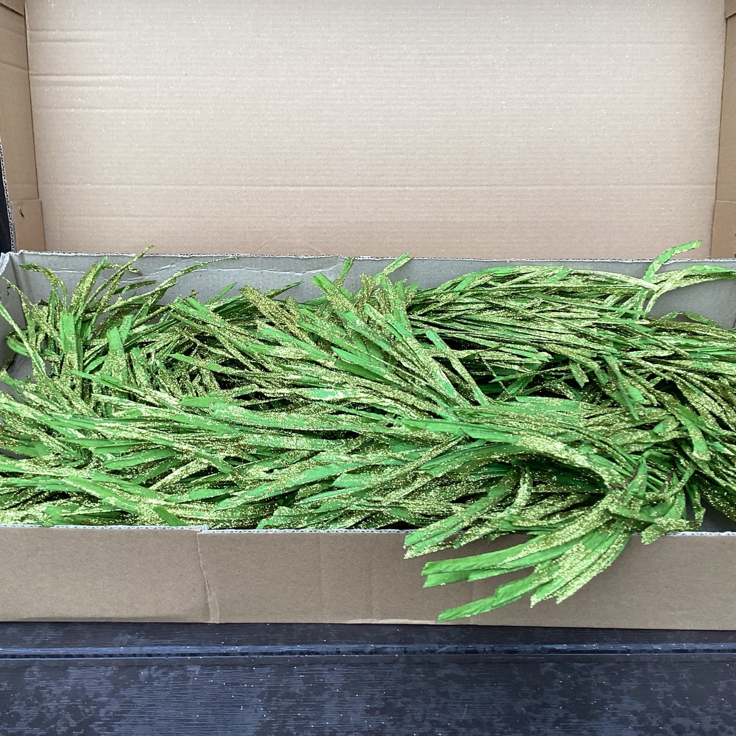 Adams Craft Supply - Green Gold-Glitter Twisted Grass Wreath 22inch 2pc