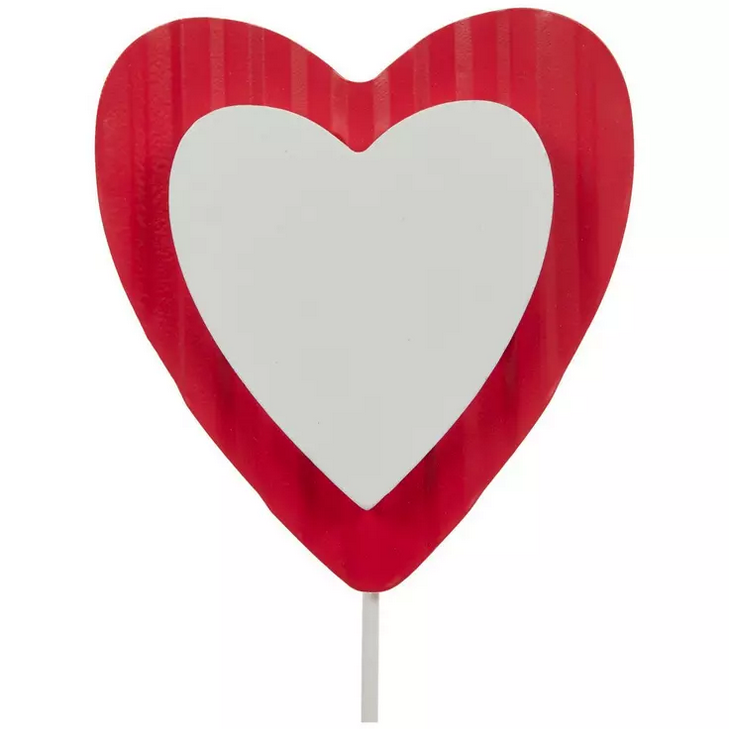 HL Valentines Craft Supply - Metal Wood Stacked Heart Stake Pick