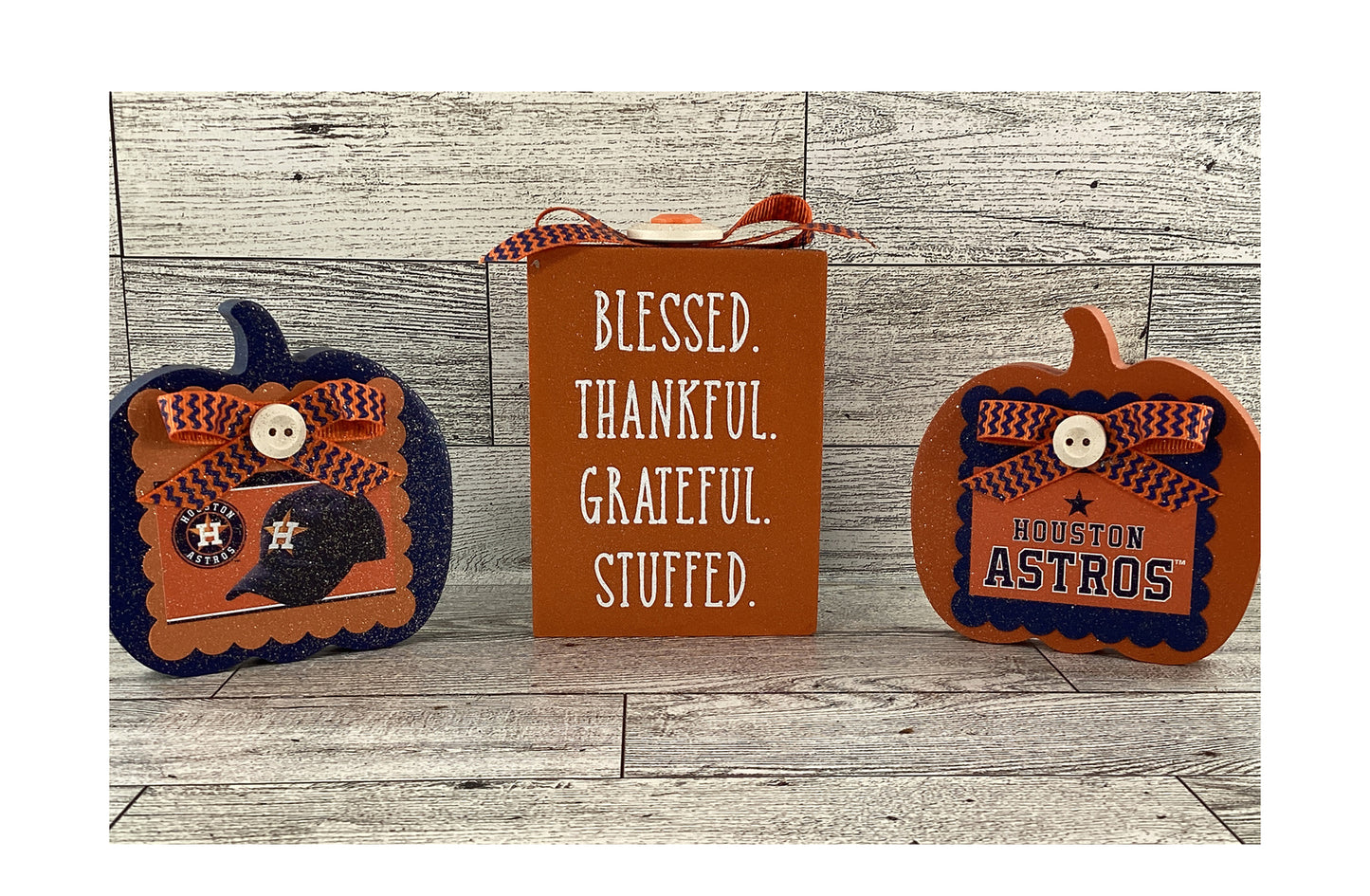 AGD Fall Decor -  Fall Baseball Gnomes Pumpkins Sign 5pc Set