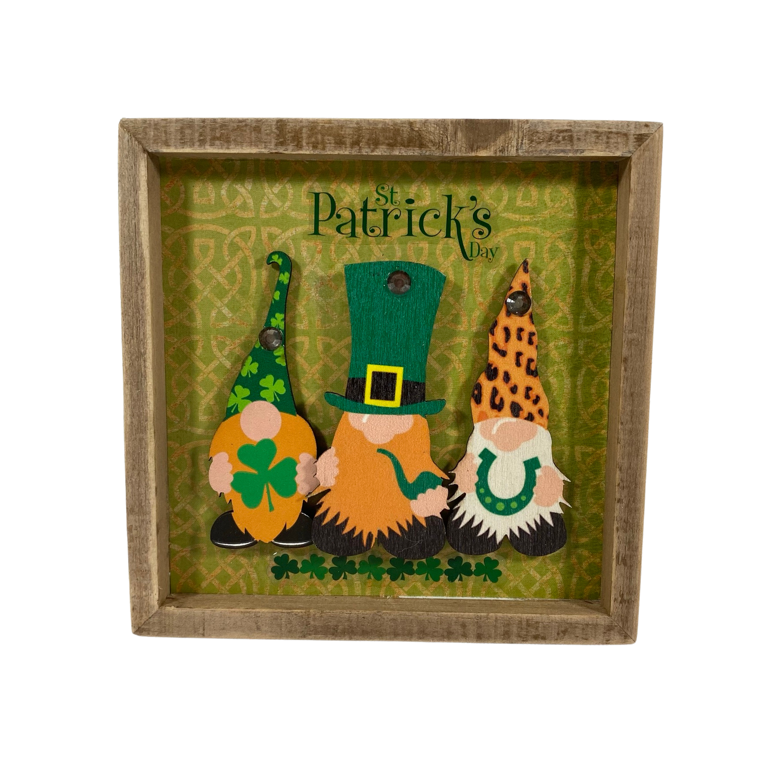 AGD St Patrick's Decor - Irish Gnomes Inset Sign