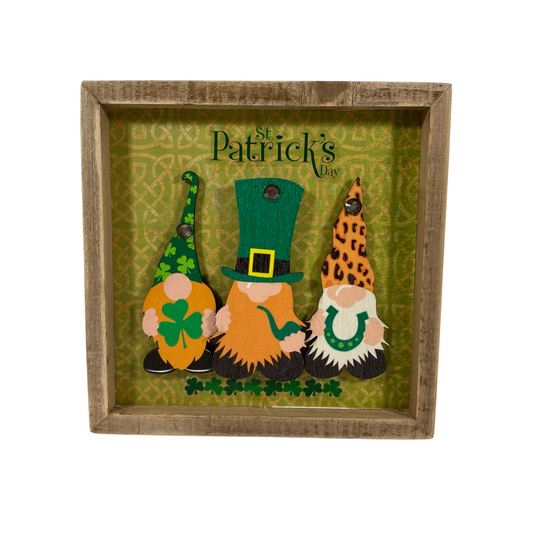AGD St Patrick's Decor - Irish Gnomes Inset Sign
