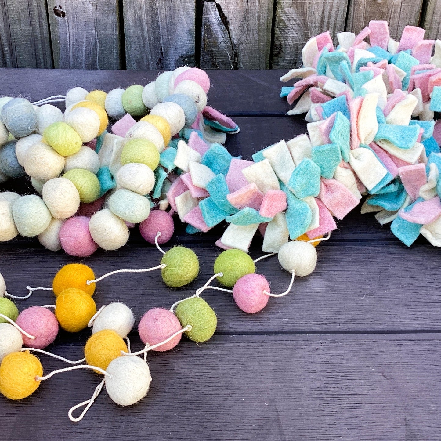 Michaels Ashland Spring Decor - Prim Pastel Felt Fabric Garland 6ft