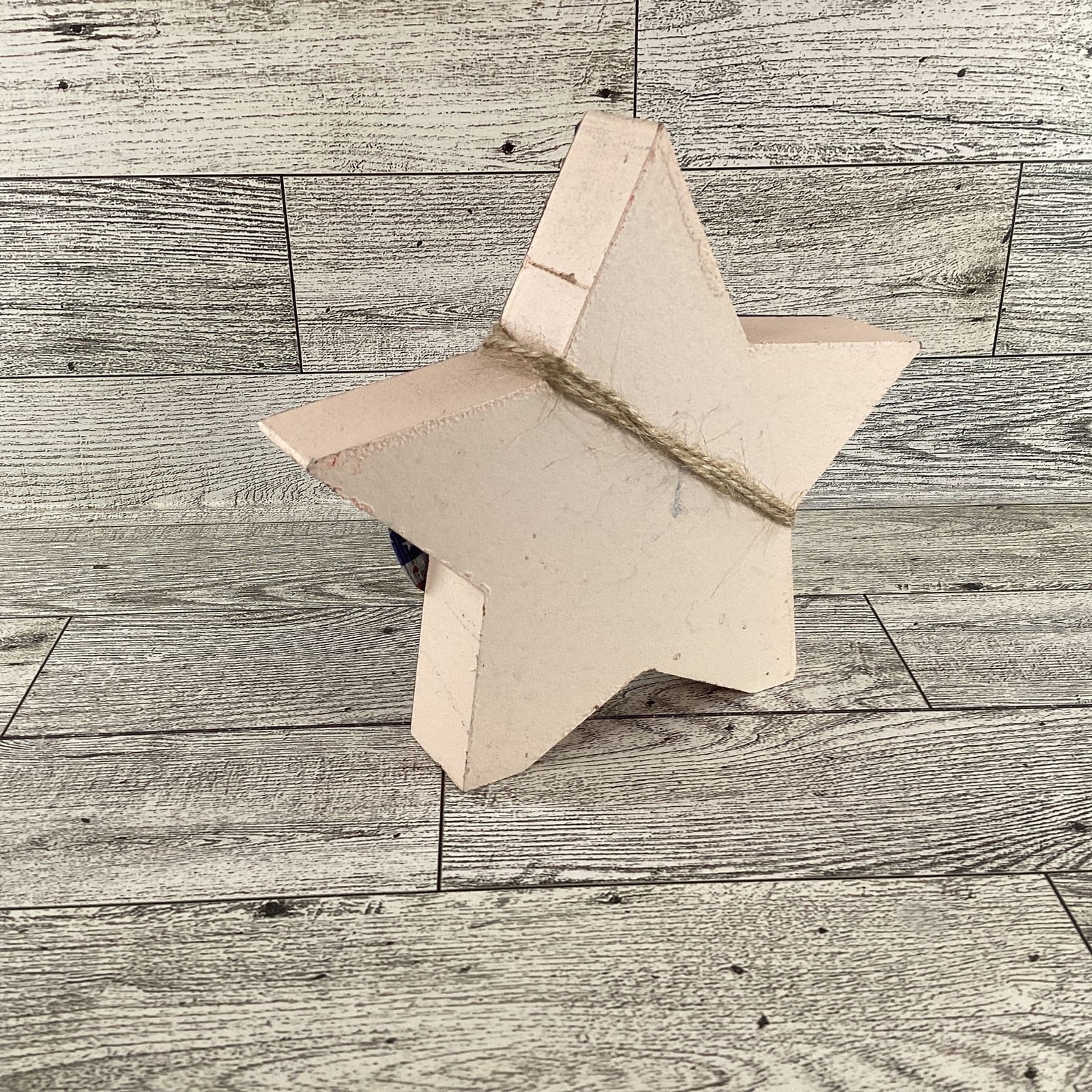 AGD Patriotic Decor - Blessed Is The Nation Chunky Wood Star Sitter