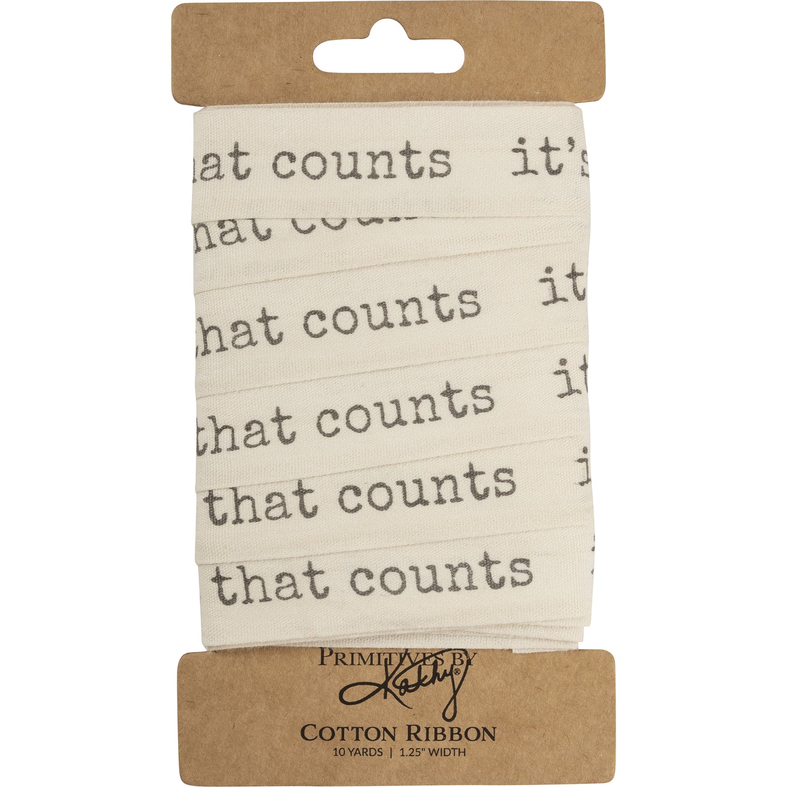 PBK Holiday Supply - Its the Thought That Counts Cotton Ribbon 10yd