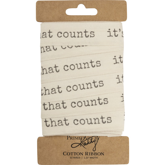 PBK Holiday Supply - Its the Thought That Counts Cotton Ribbon 10yd