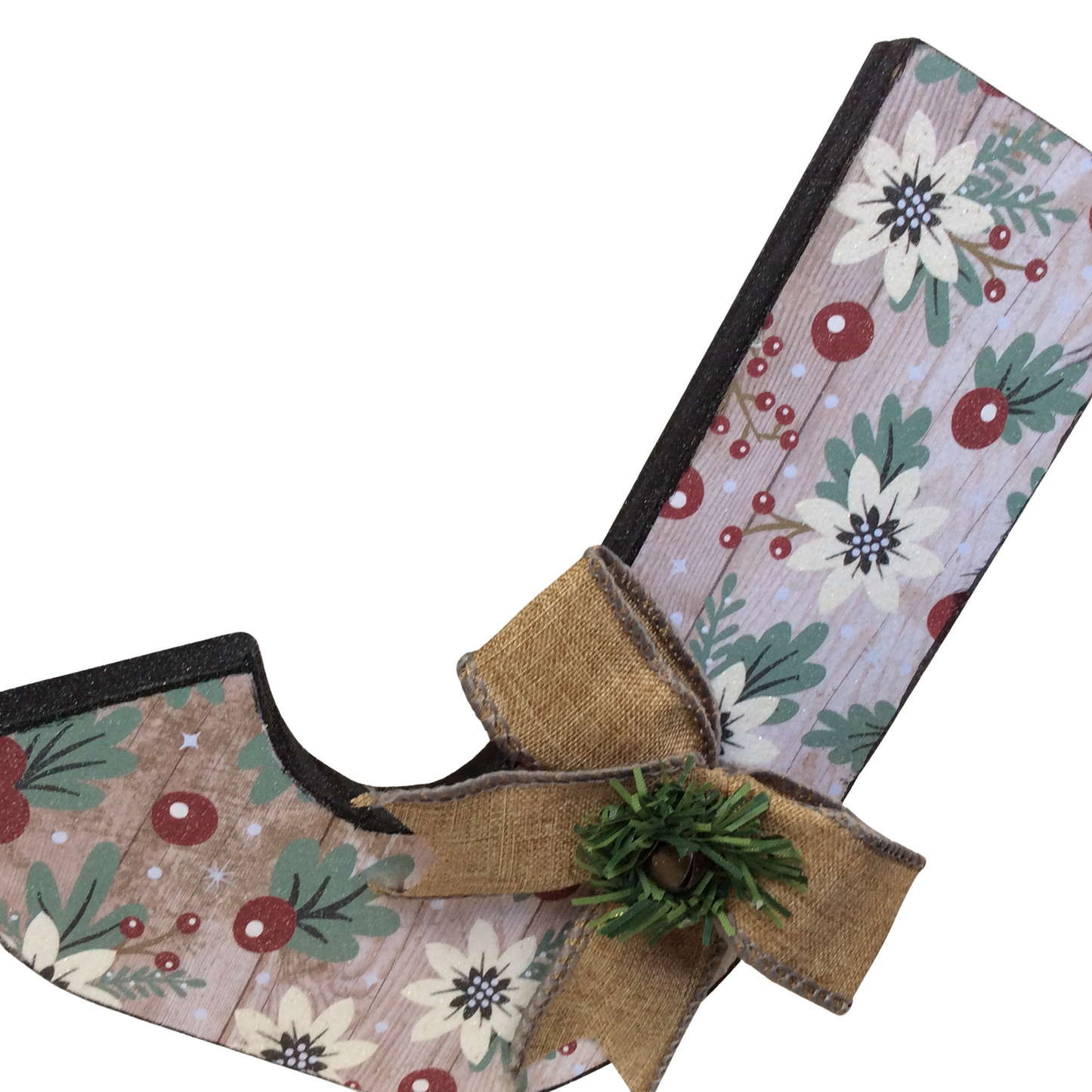 AGD Christmas Decor - Woodland Plaid Chunky Joy Letters Tabletop Sign