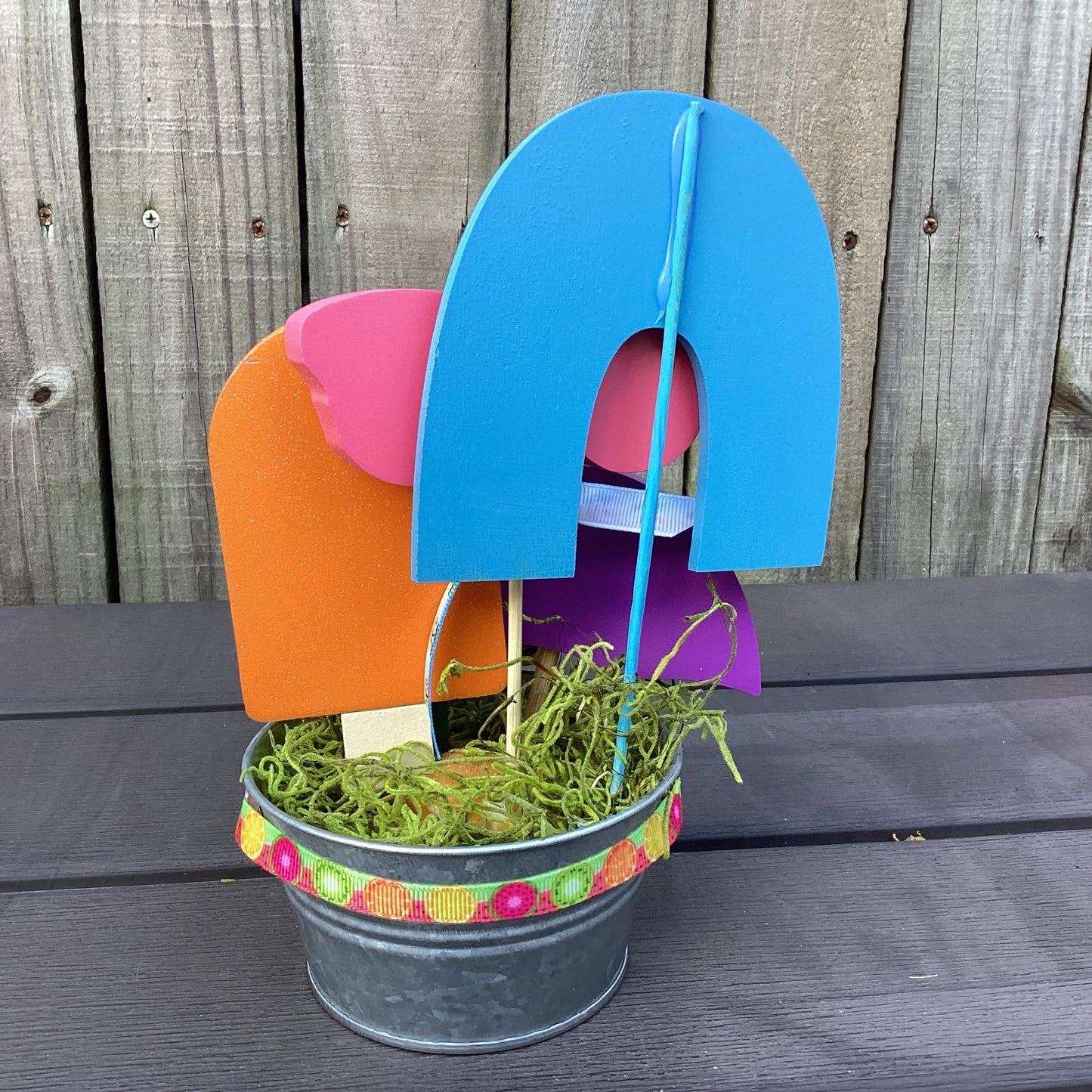 AGD Summer Decor - Hello Summer Beach Icon Galvanized Small Display