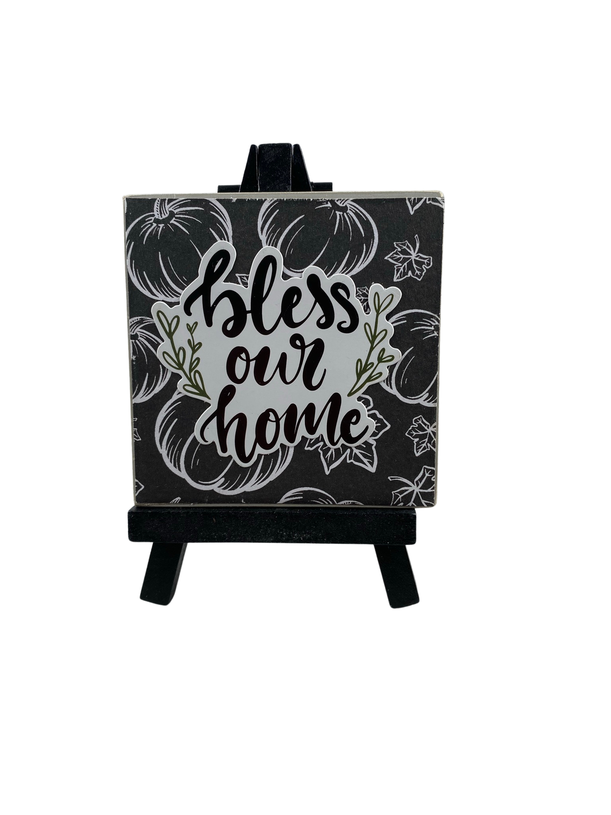 AGD Fall Decor - Gobble Till You Wobble Bless Our Home Mini Easel Sign
