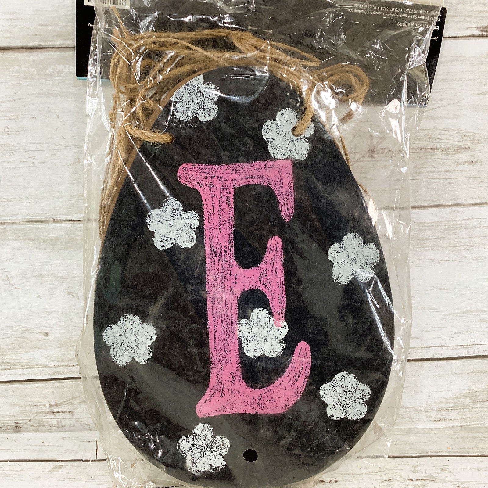 HL Easter Decor - Black Chalkboard Egg Garland 4.7ft