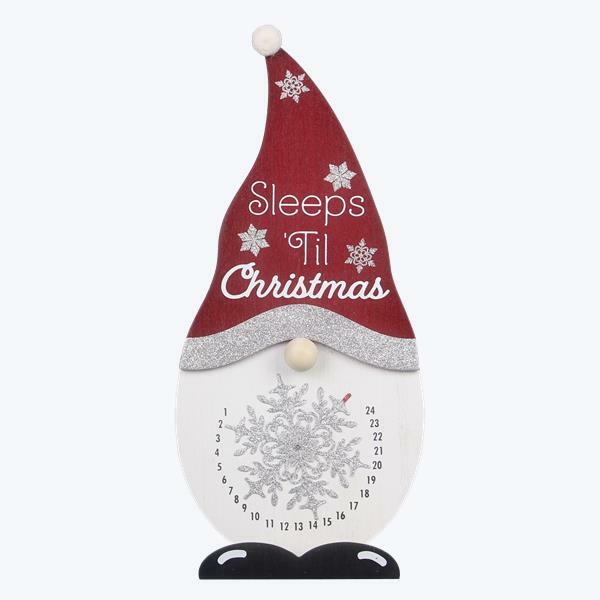 Youngs Christmas Decor - Sleeps Calendar Countdown Gnome