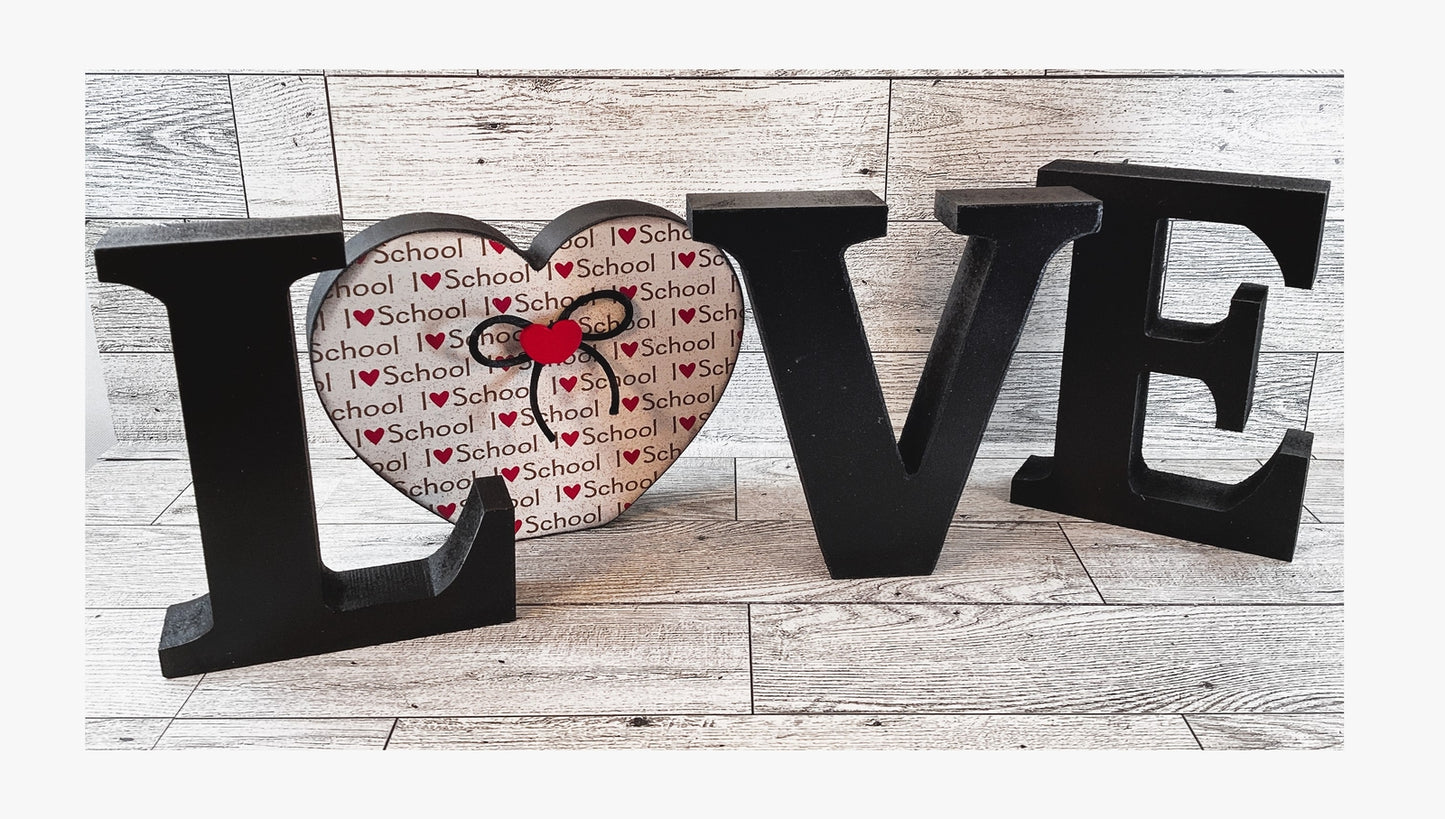 AGD Teacher Gift Decor - School Student L O V E Word Tabletop Display