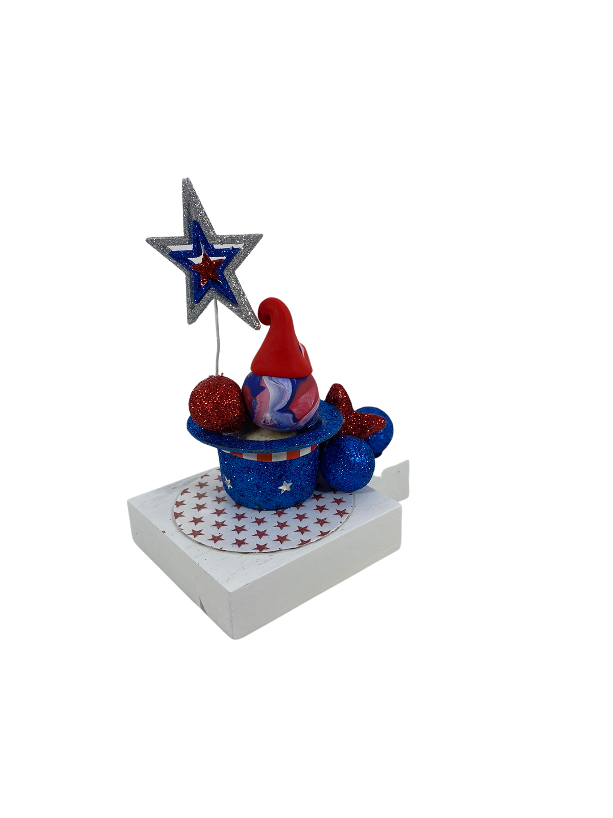 AGD Patriotic Decor - Miniature July 4th Clay Gnome Mini Cutting Board