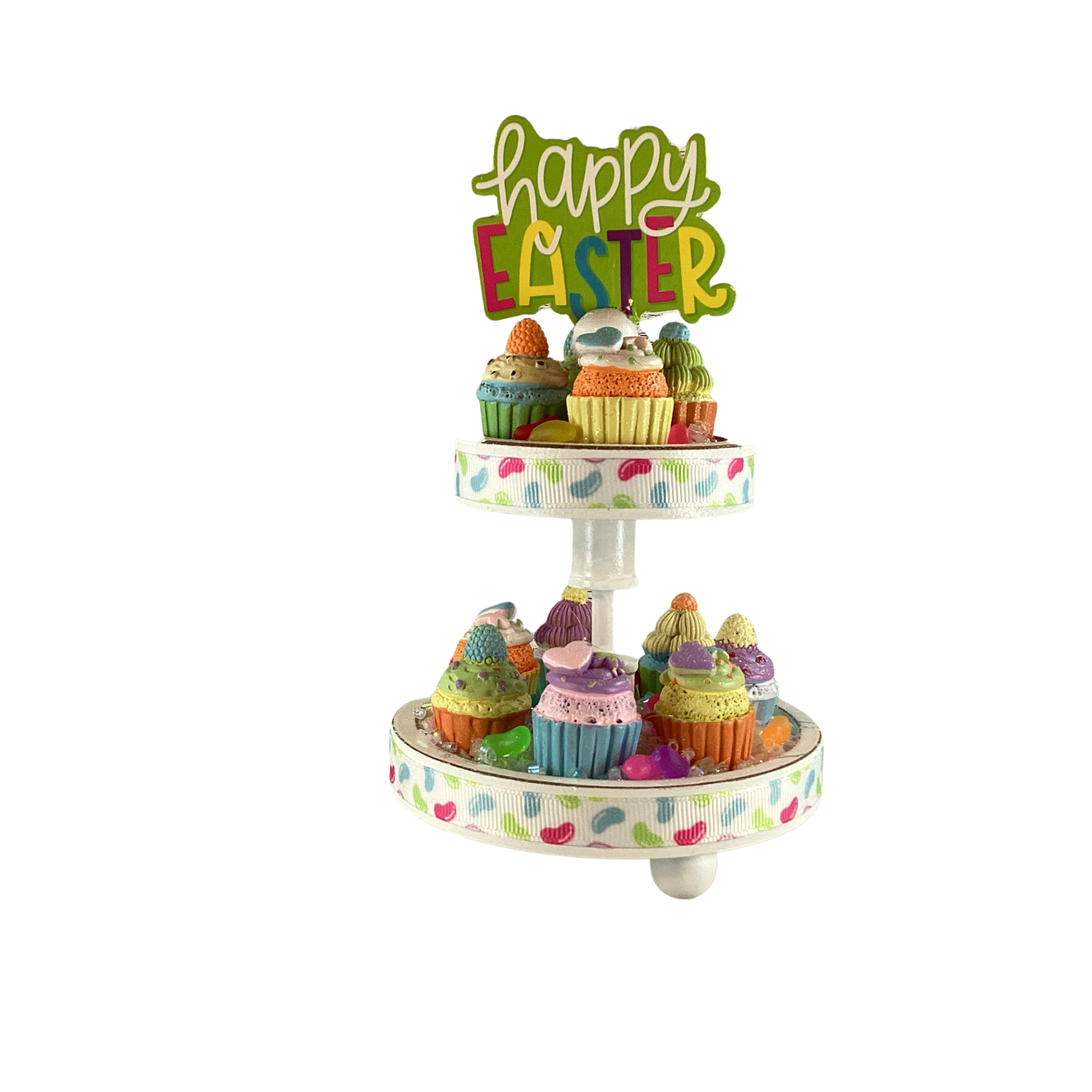 AGD Easter Decor - Small Miniature Cupcake Tier Tray Display