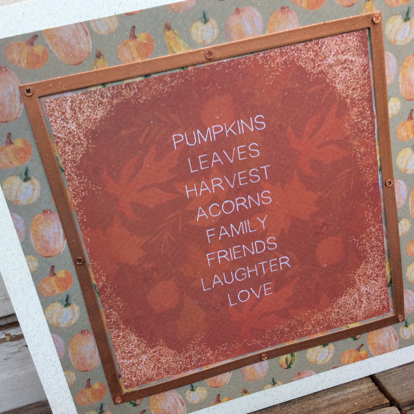 AGD Fall Decor - Prim Sentimental Words Box Sign