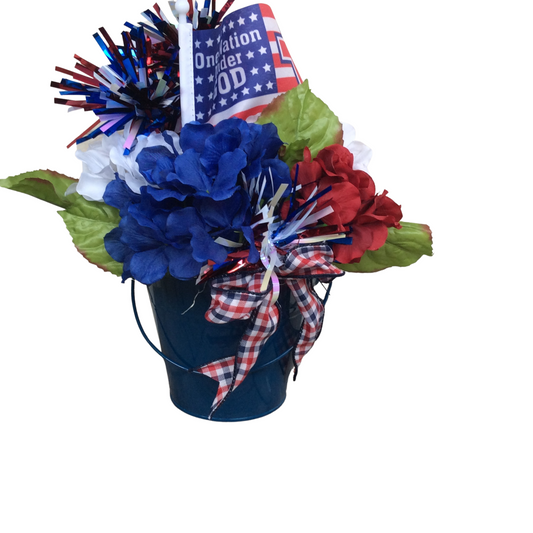 AGD Patriotic Decor - One Nation Under God Floral Centerpiece