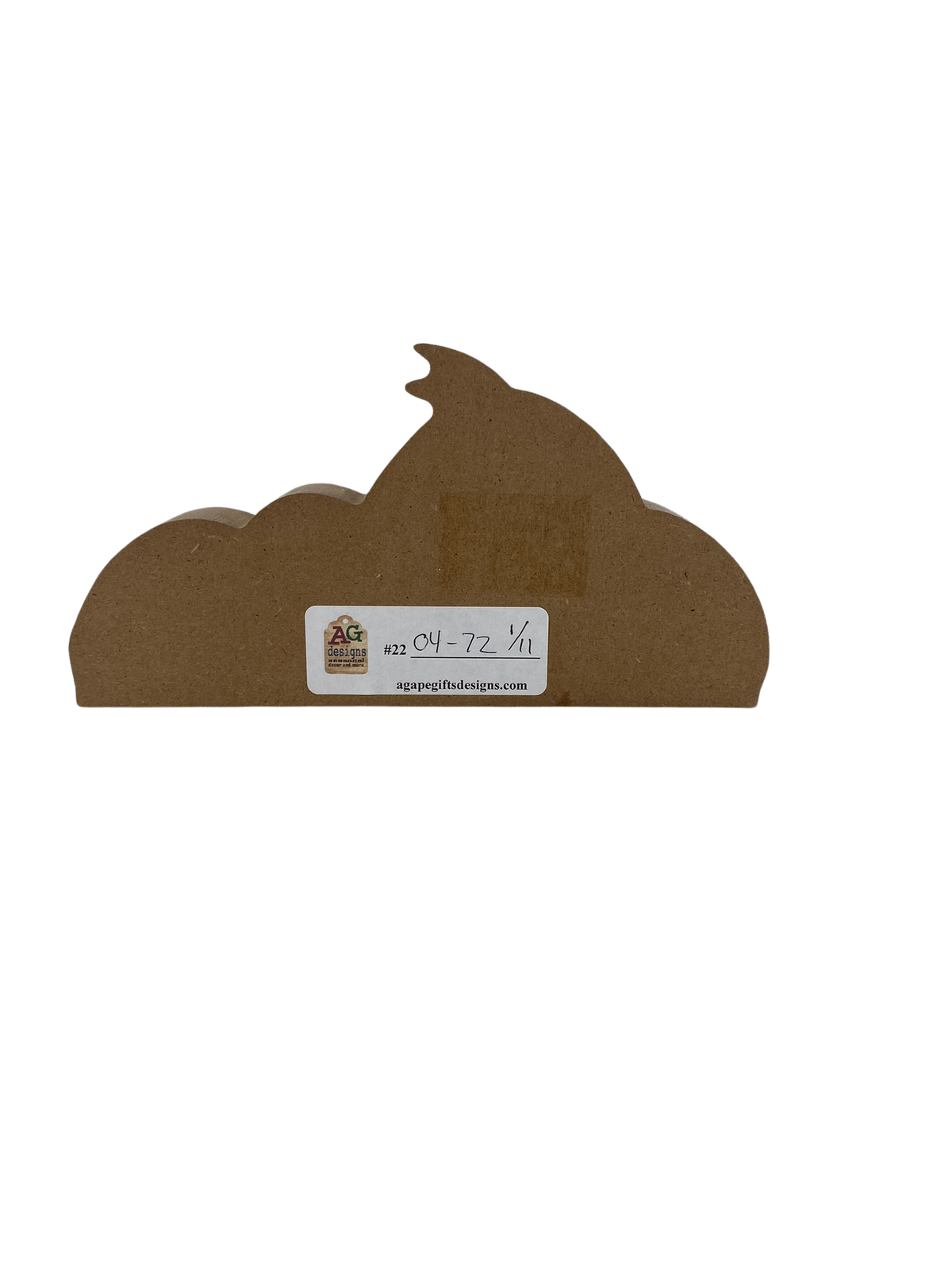 AGD Easter Decor - Happy Peepster Chick Egg Chunky Wood Sitter