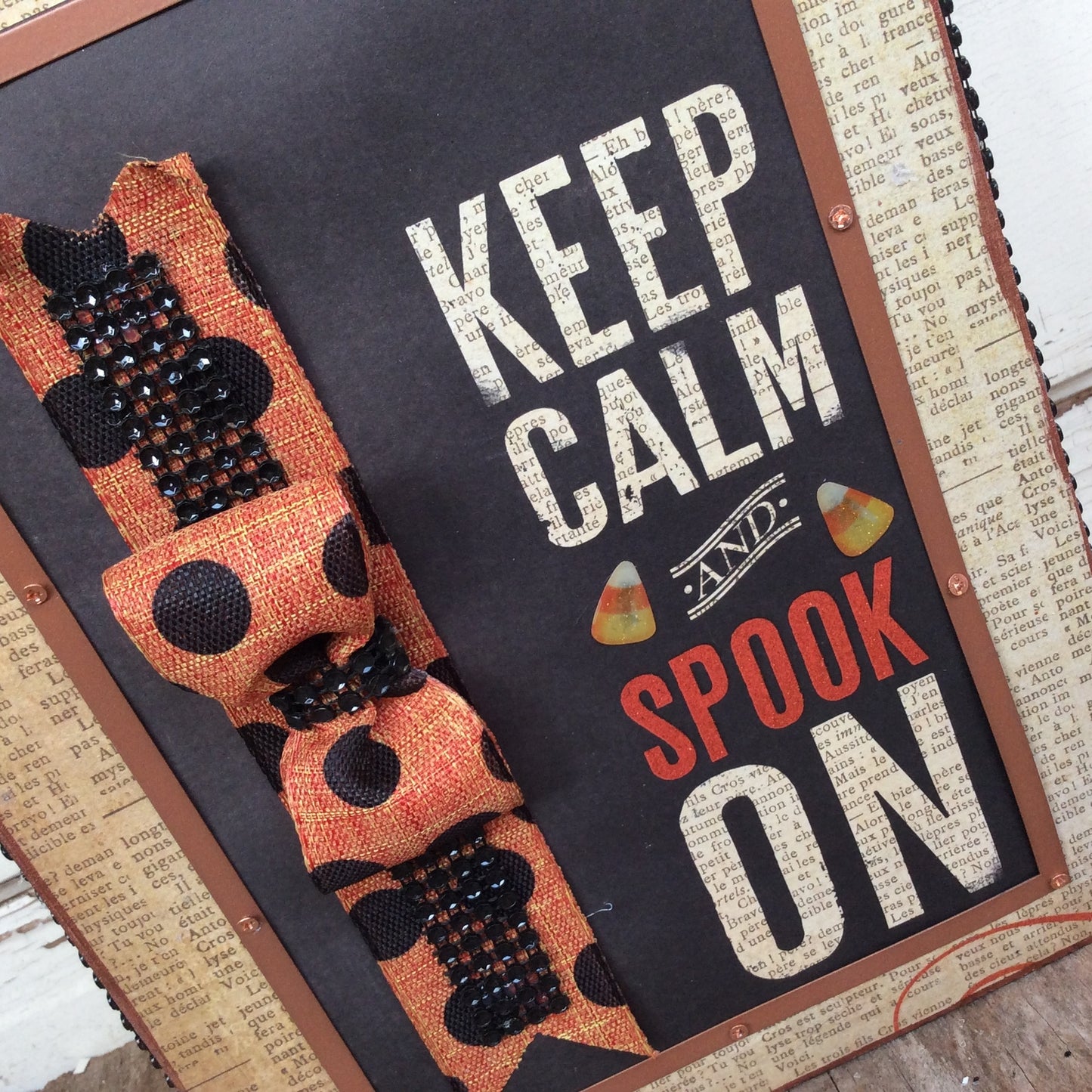 AGD Halloween Decor - Witch Keep Calm Spook On Box Sign