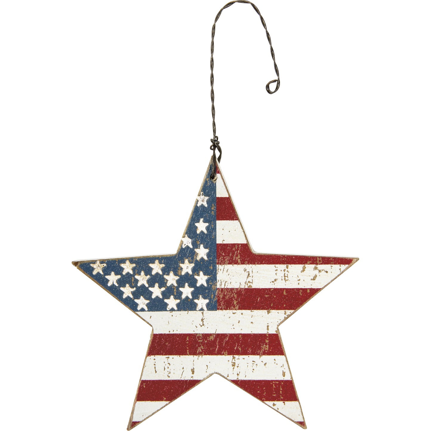 PBK Patriotic Decor - American Flag Star Ornament 12pc Set