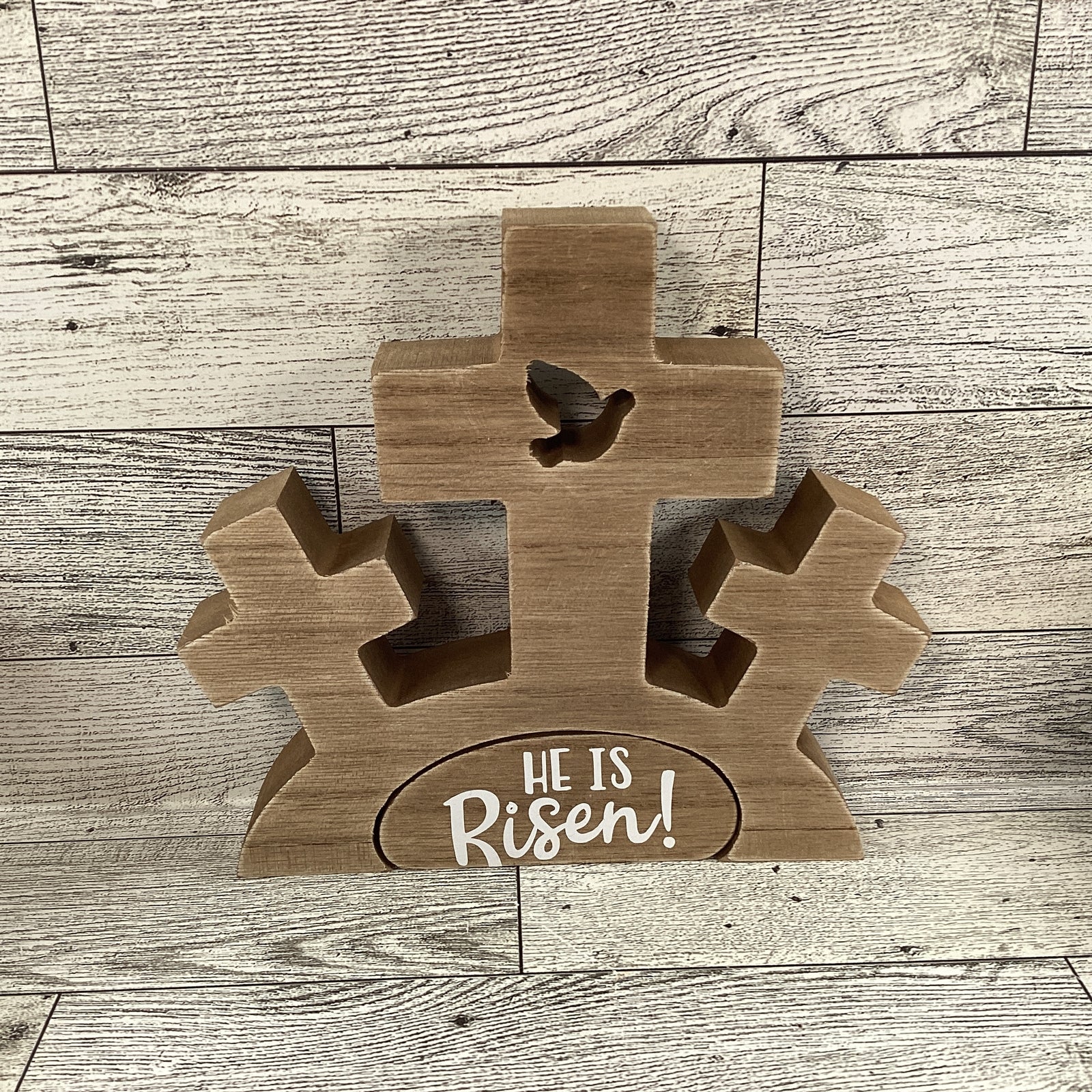 AGD Easter Decor - He Is Risen Wood Resurrection Tomb Scene 8pc Set