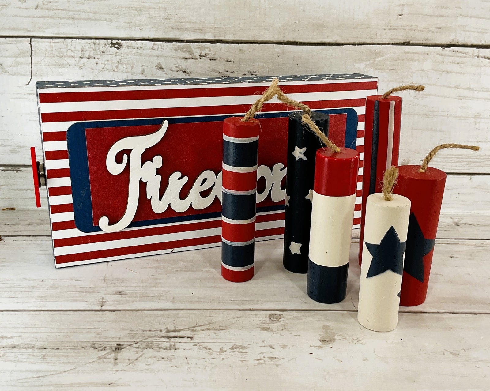 AGD Patriotic Decor - July 4th Freedom Firecrackers 7pc Set