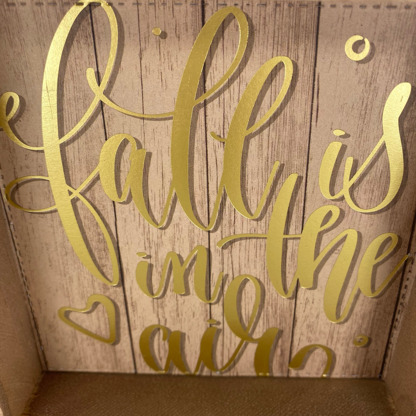 AGD Fall Decor - Pumpkin Spice 3-D Reversible Wood Box Sign