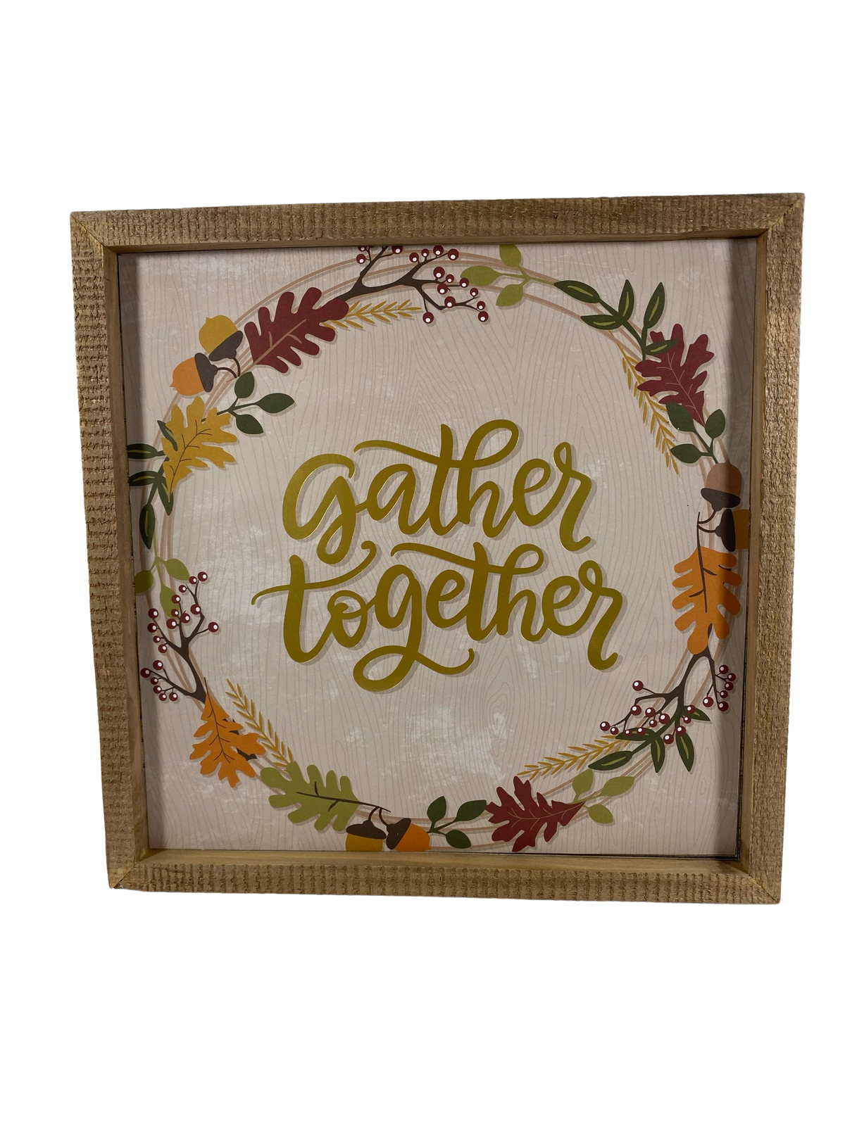 AGD Fall Decor -  Gather Together Inset Wood Sign