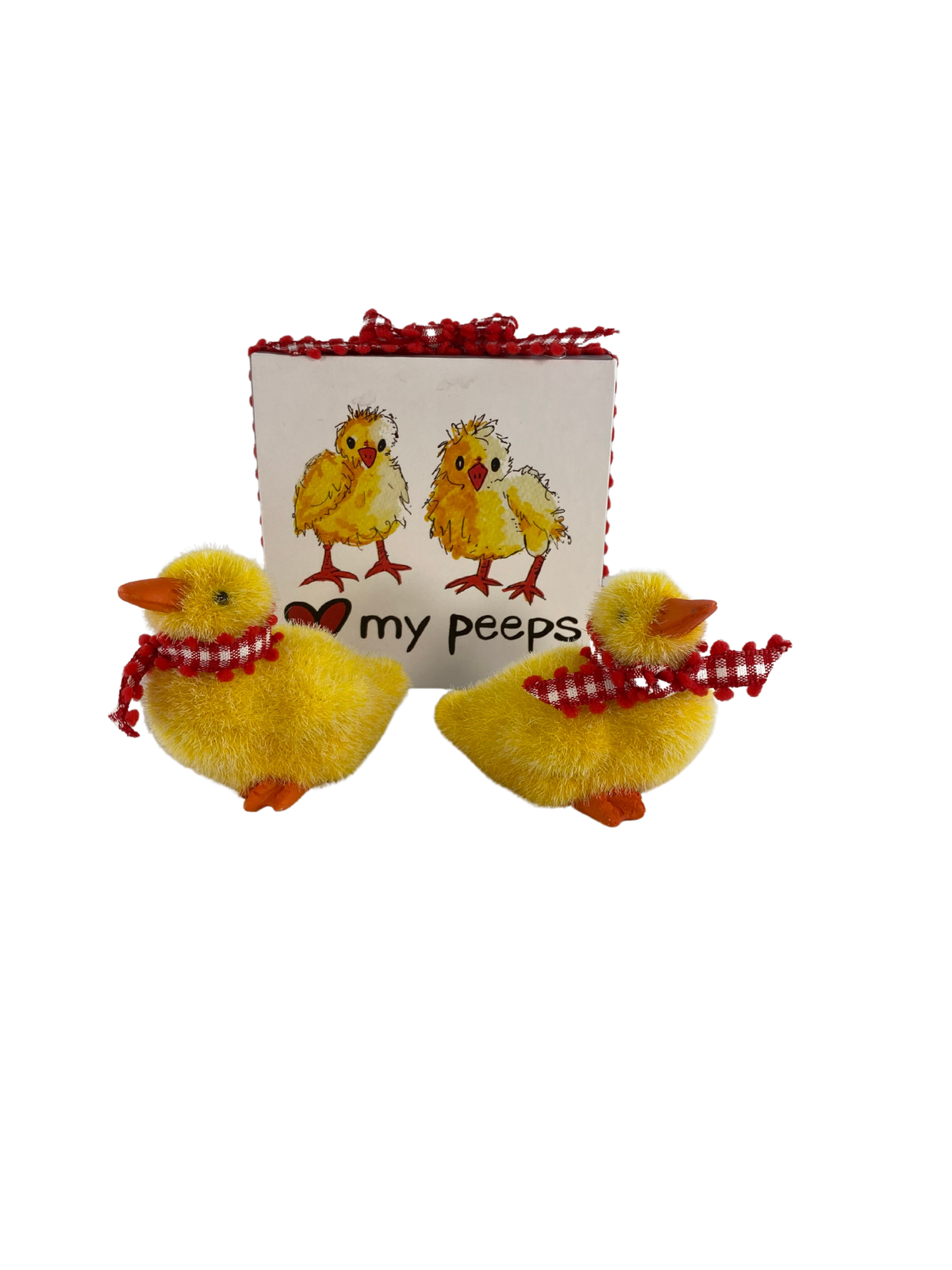 AGD Easter Decor - Heart (Love) My Peeps Chick Block Sign