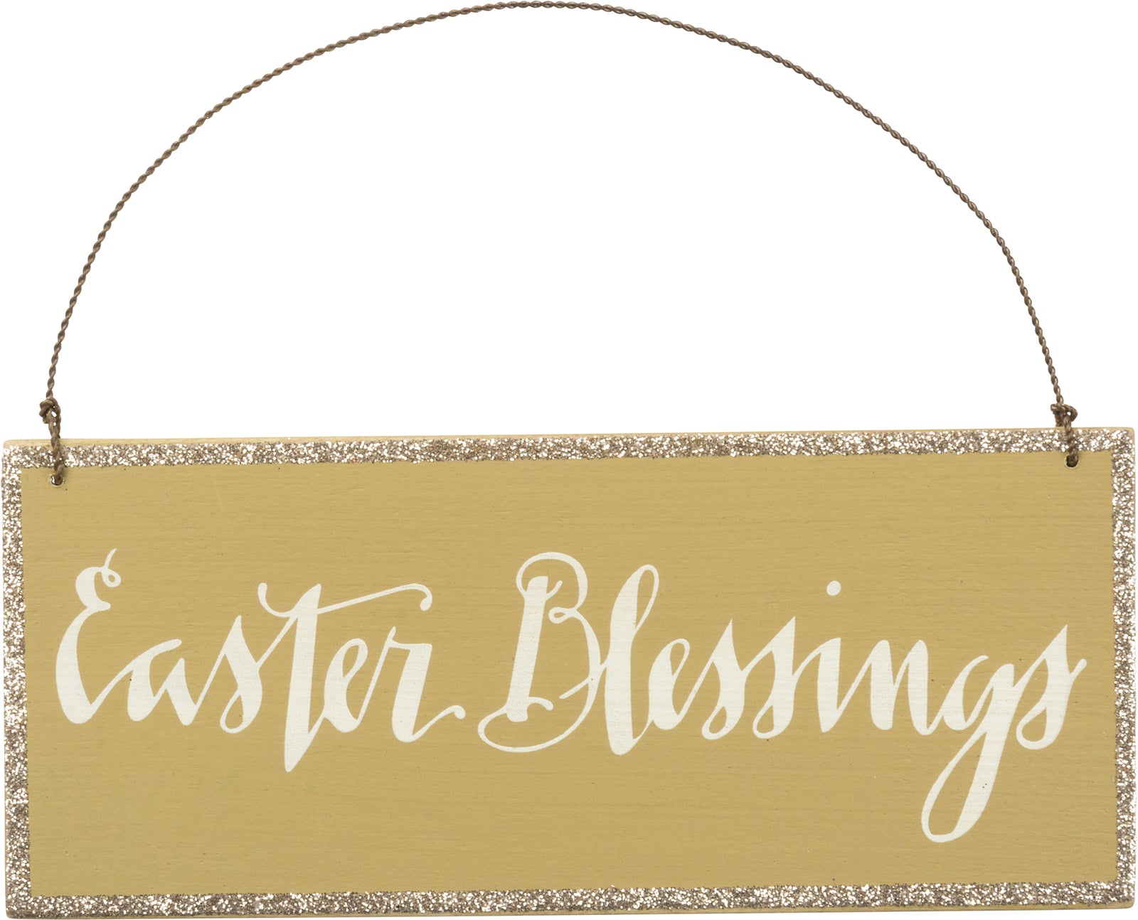 PBK Easter Decor - Easter Blessings Glitter Ornament Sign