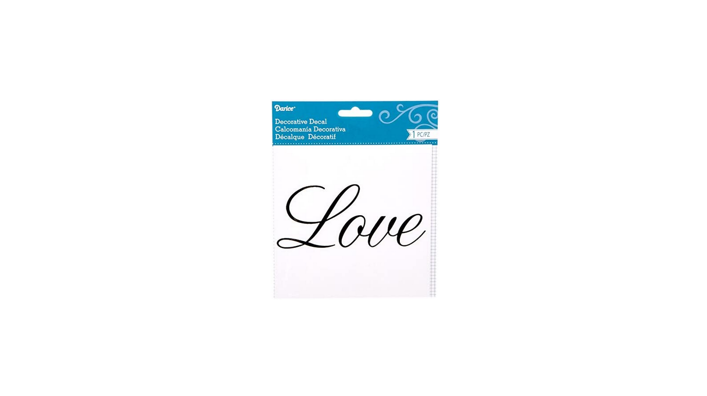 Darice Craft Supply - Love Script Word Decal Sticker