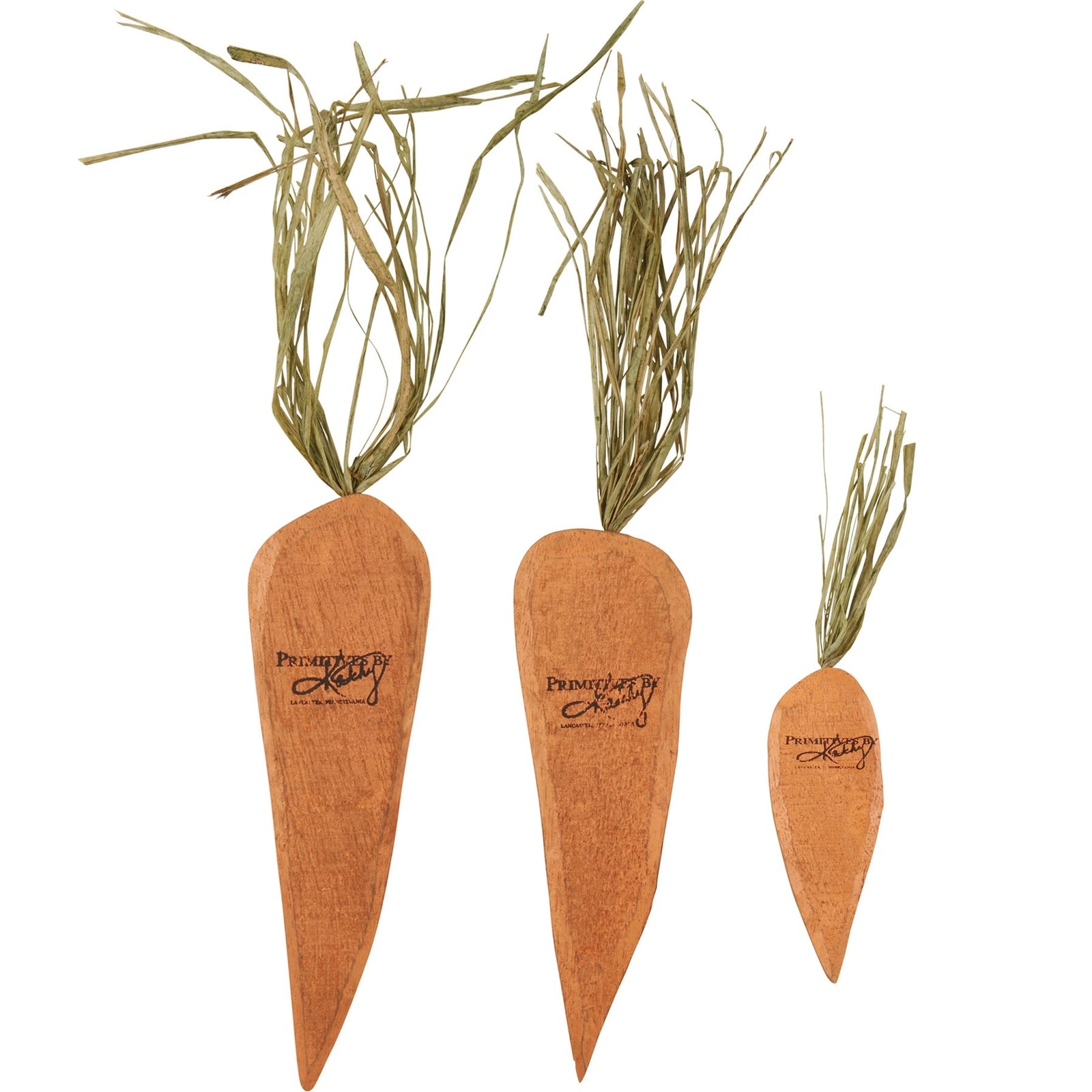 PBK Easter Decor - Primitive Fabric Carrots 6pc Set
