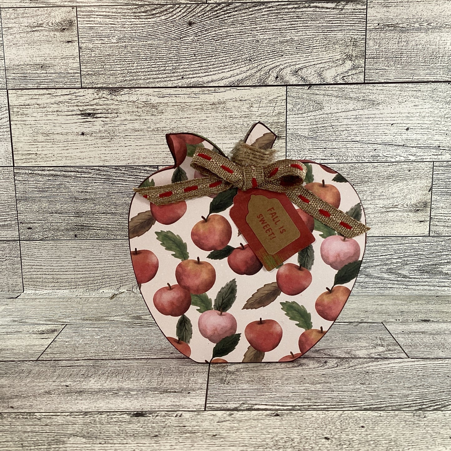 AGD Fall Decor - Sweet Orchard Chunky Wood Apple Sitter