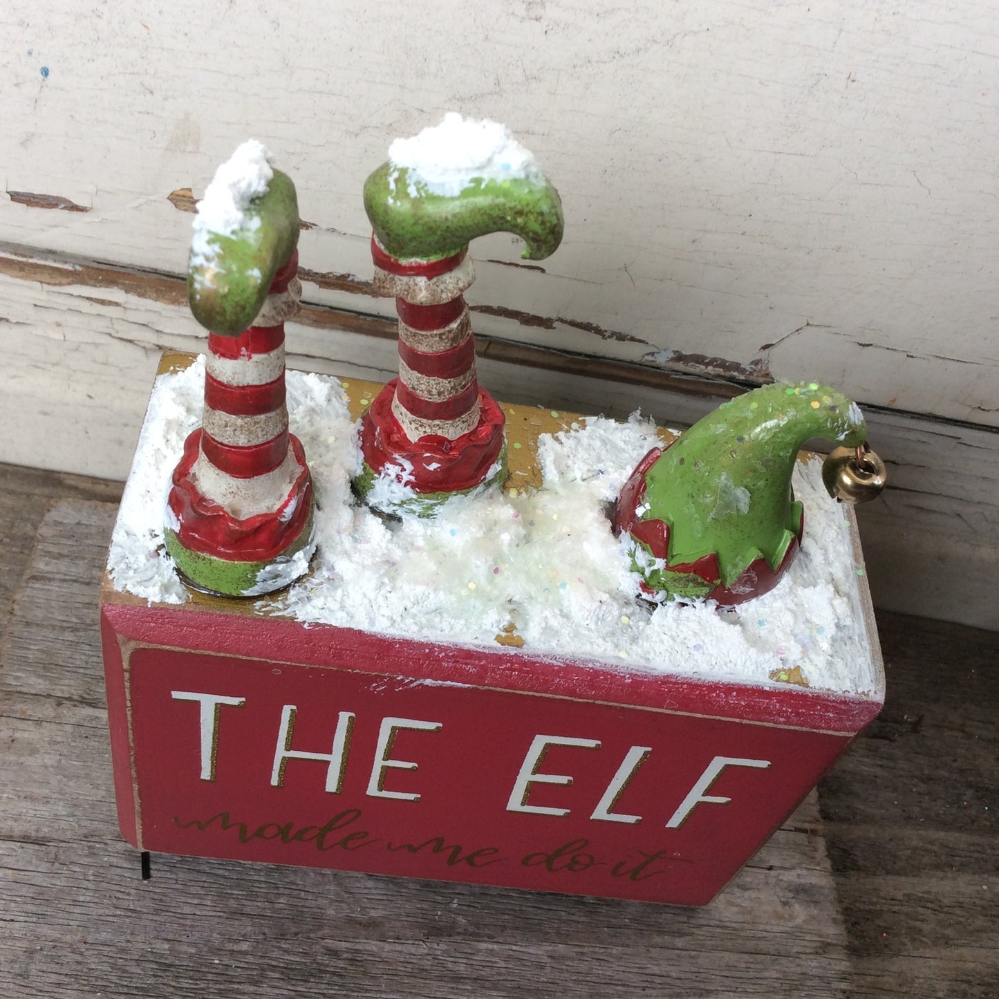 AGD Christmas Decor - Upside Down The Elf Made Me Do It